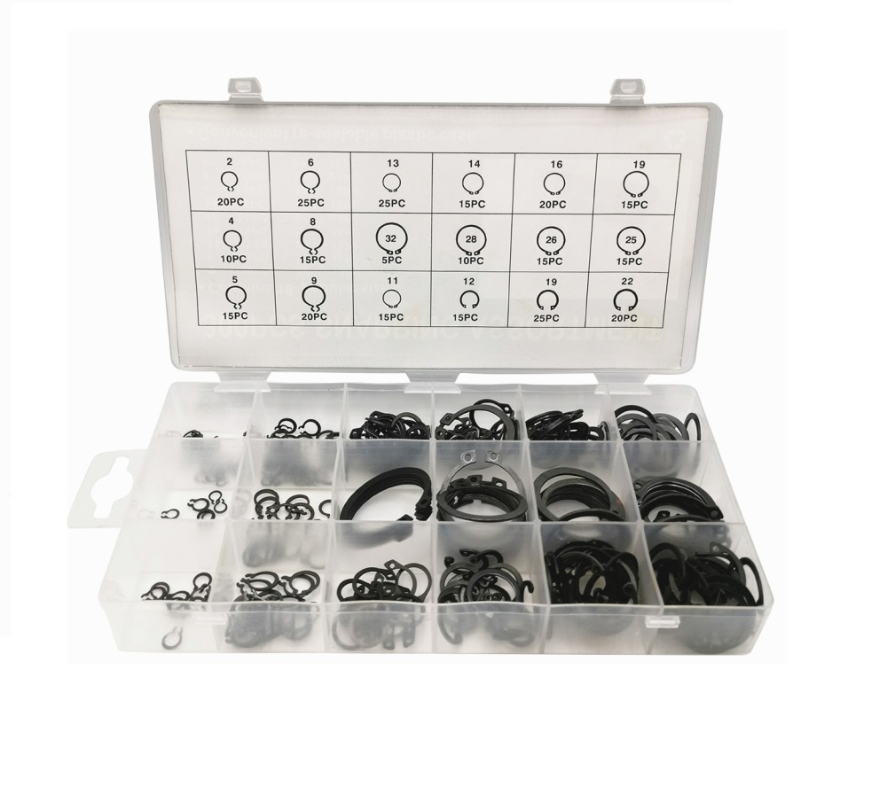 300pc 3-32mm Metric Sizes Internal & External Circlip Snap Retaining Ring Assortment