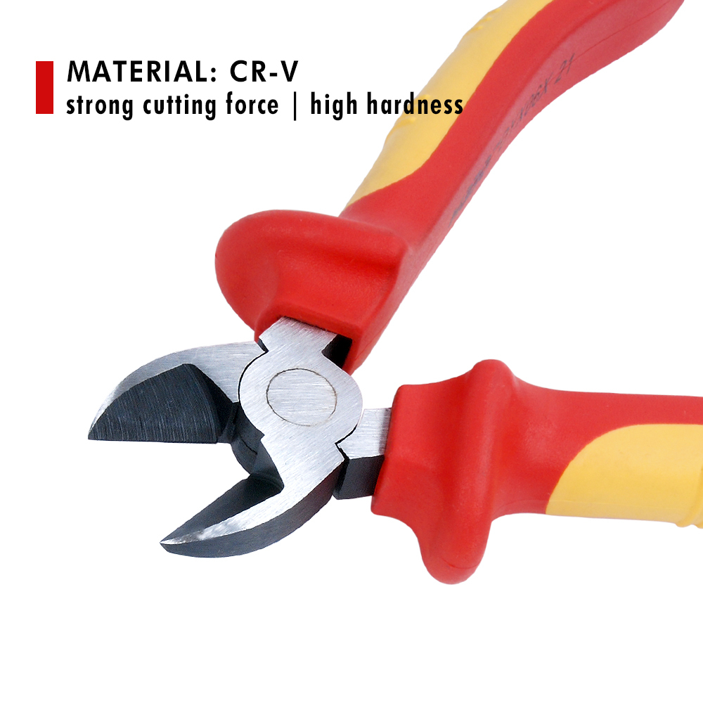 Expert 1000V AC Insulated Electrician VDE Pliers 3pc Set: Combination, Diagnoal, Long Nose
