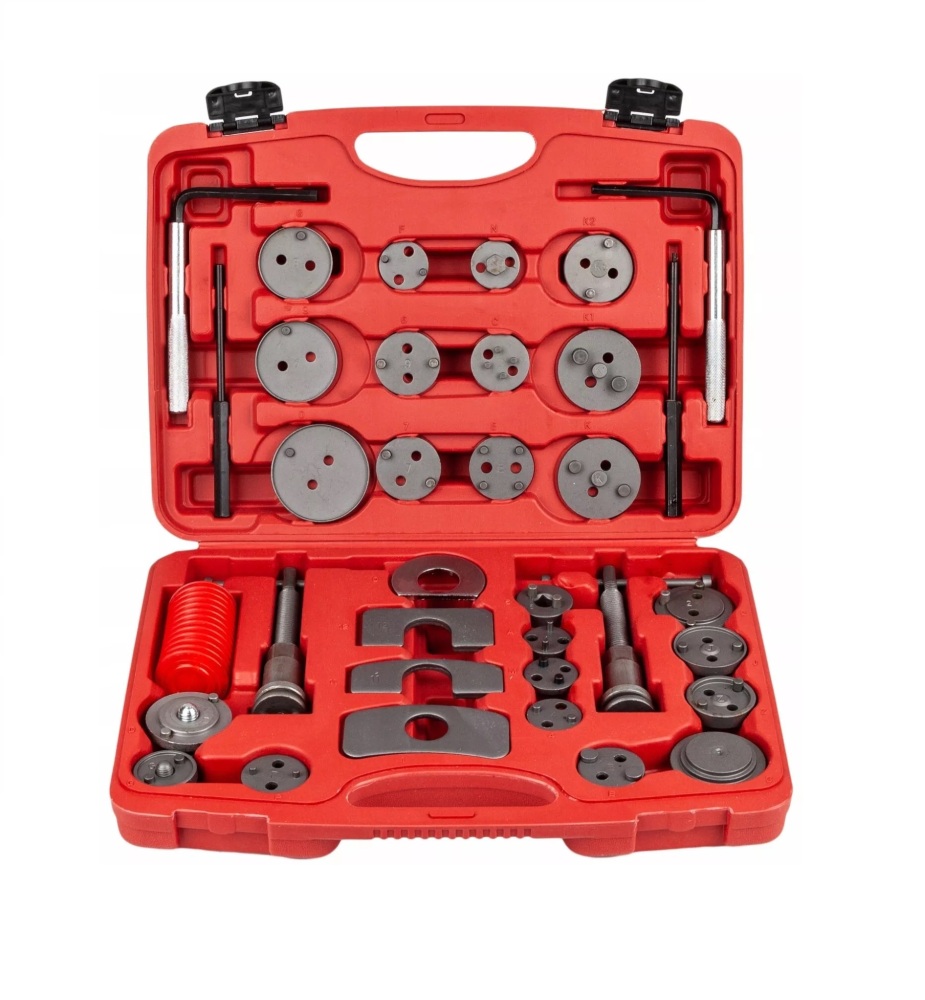 35pc Brake Piston Wind Back Caliper Rewind Tool Kit Left & Right Hand Threaded
