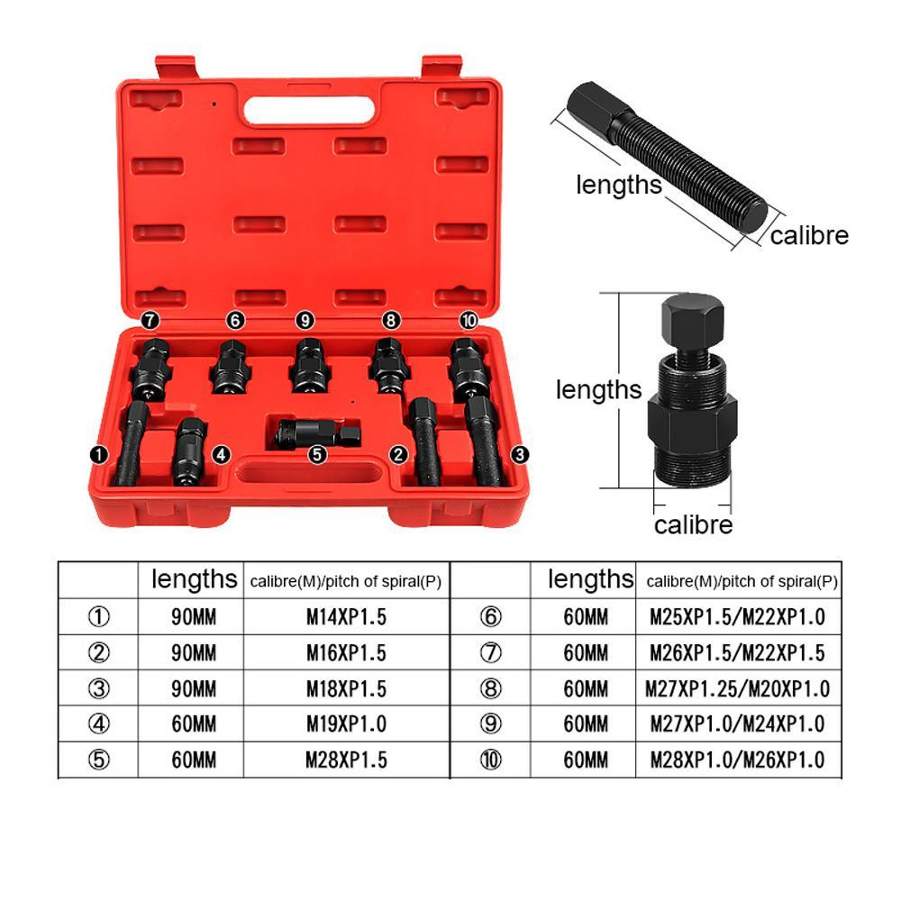 10pc M14 - M28 Motorcycle Bike Flywheel Puller Remover Installer Set