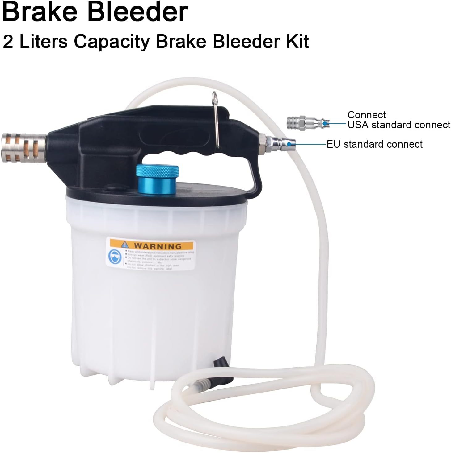 Pneumatic Car Truck Brake Bleeding 2L Vacuum Brake Bleeder with 1L Filler Bottle
