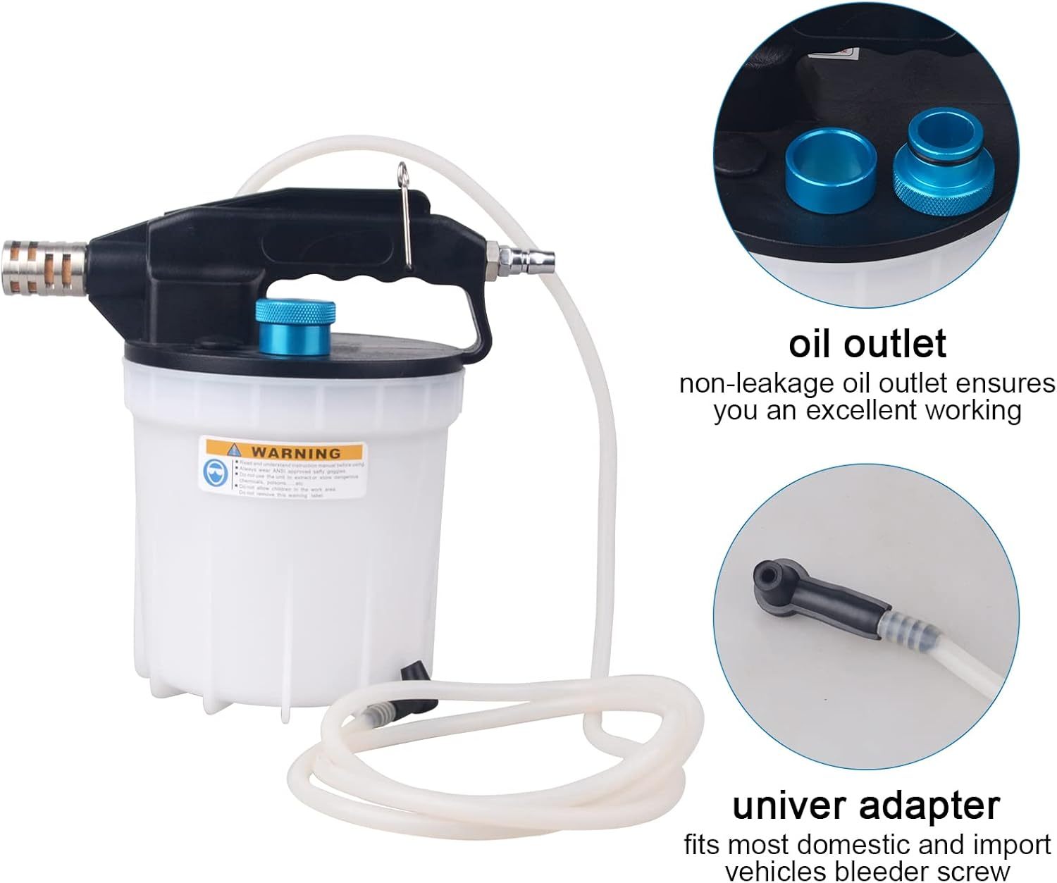 Pneumatic Car Truck Brake Bleeding 2L Vacuum Brake Bleeder with 1L Filler Bottle