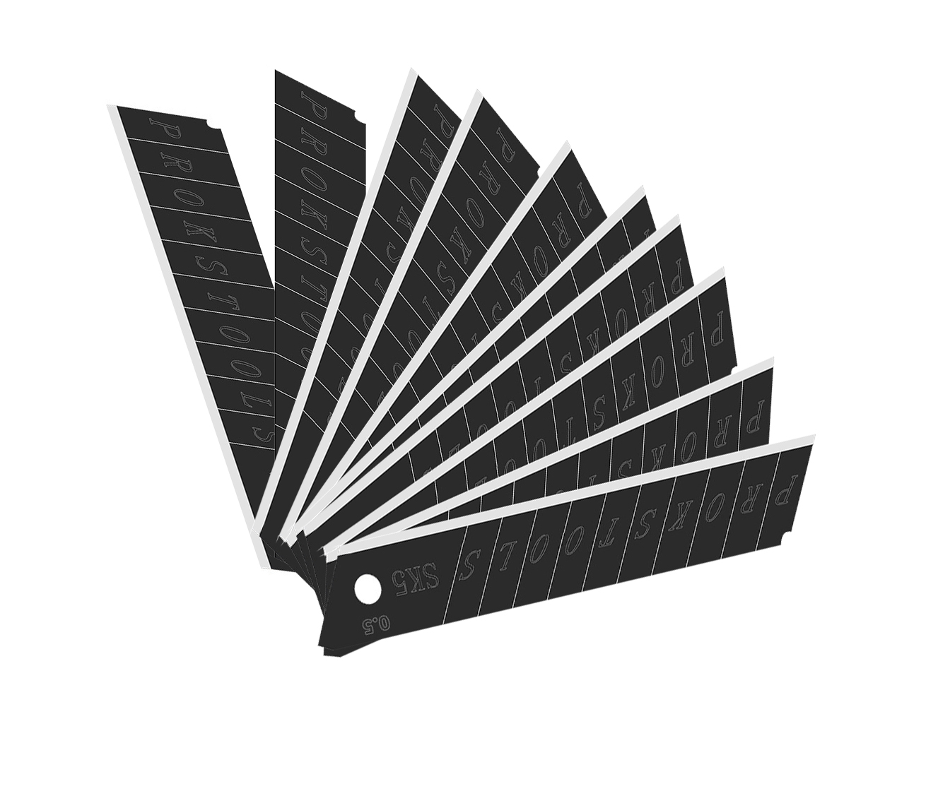 10pc-box 18mm SK5 Steel Snap-off Retractable Replacement Utility Knife Blade Trim Cut