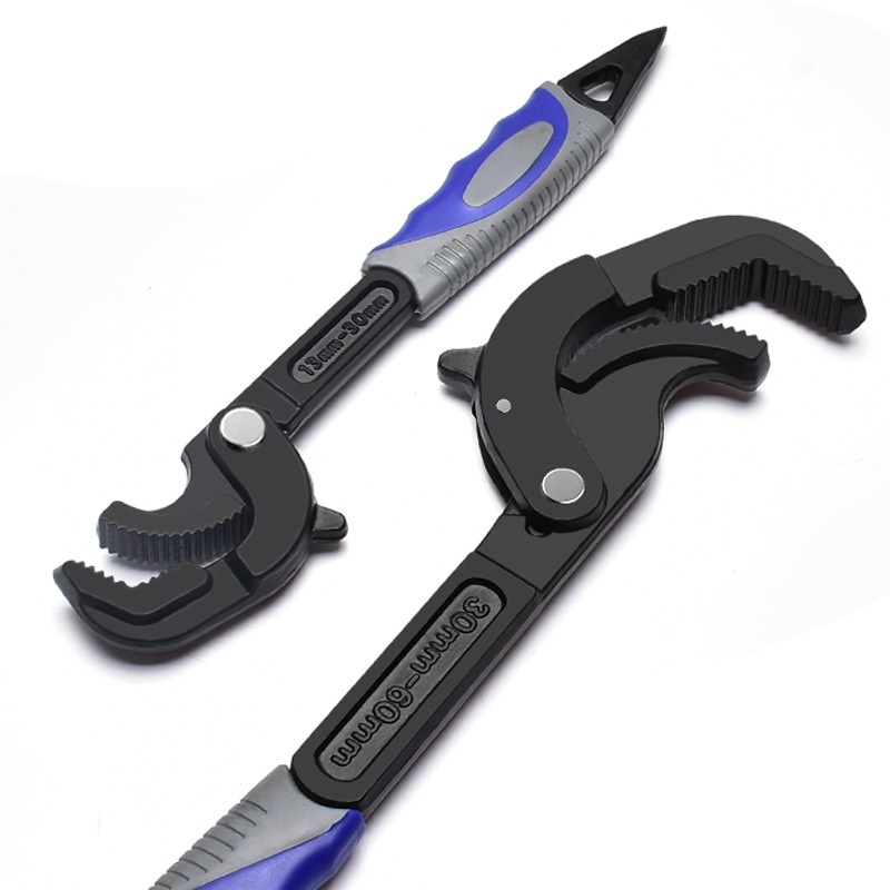 2pc Podger Quick Adjust Type Ratcheting Pipe Wrench Shifter: 14-30/30-60mm Clamp