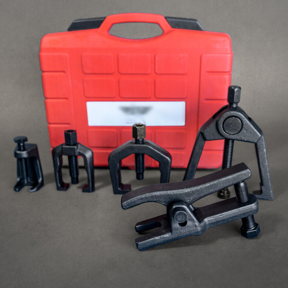5pc Front End Service Kit Pitman Arm Tie Rod Bearing Puller Ball Joint Separator