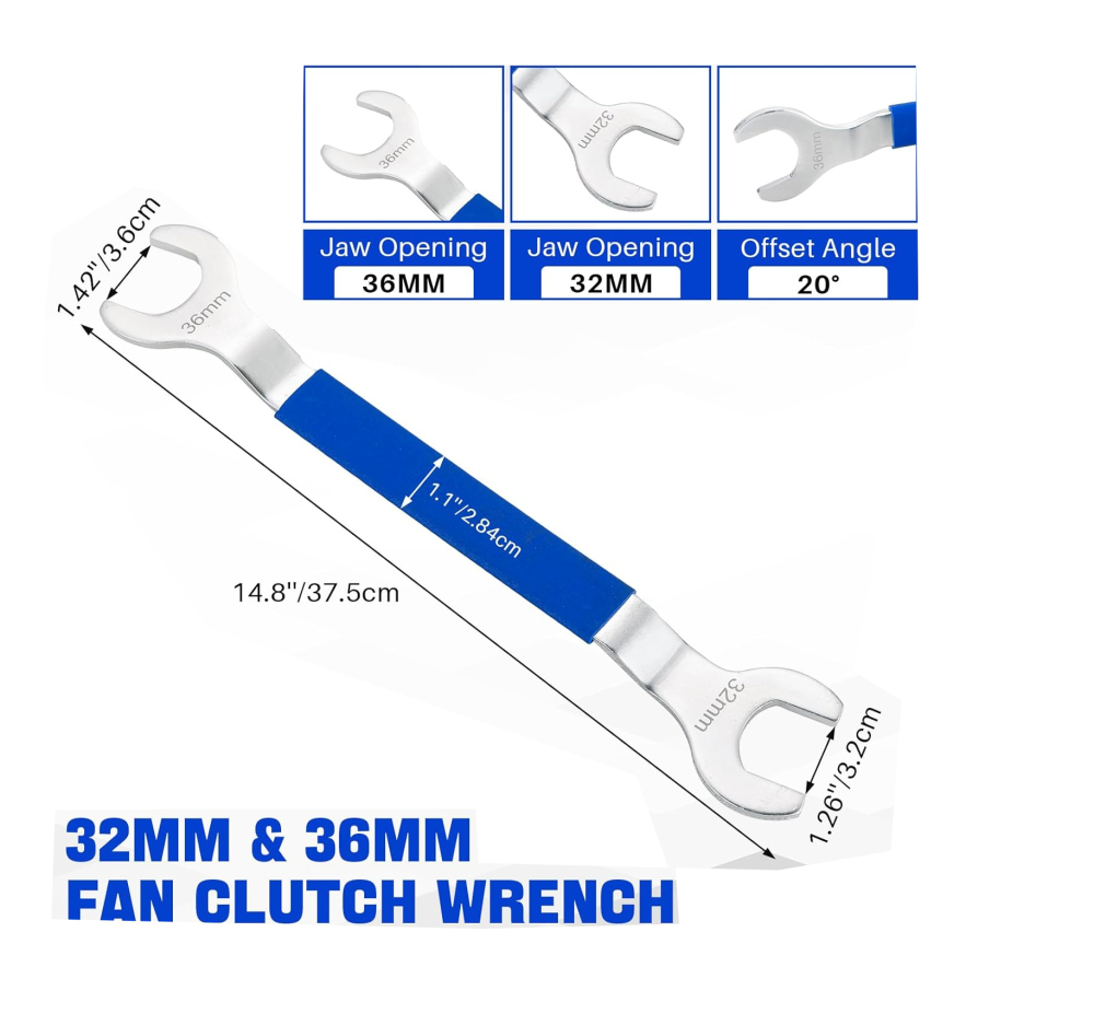 Fan Clutch Remover 32mmx36mm Wrench & Holder Fit BMW Ford Mercedes-Benz