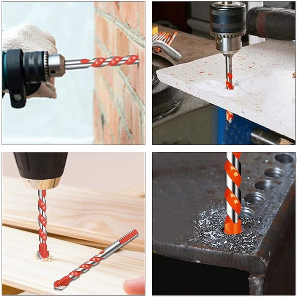 Tungsten Carbide Tip Multi-Purpose Drill Bits 3-12mm 7pc Set – Glass, Tile, Ceramic, Concrete, Wood & Plastic
