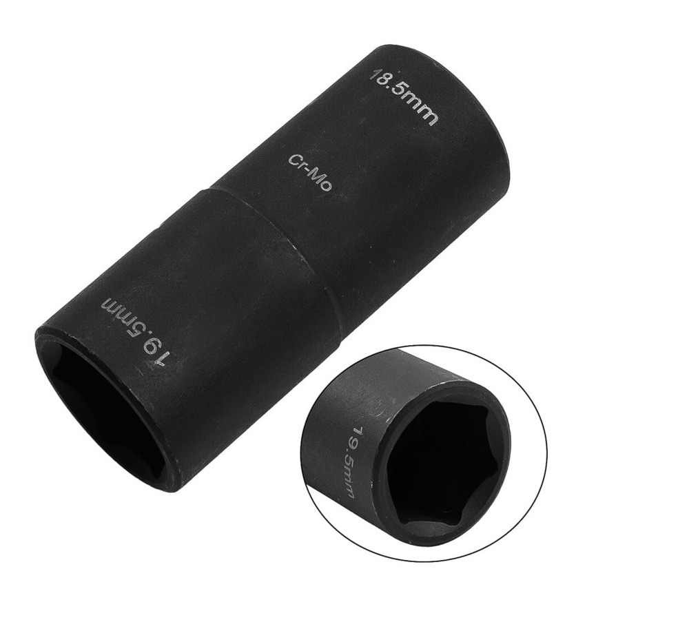 3pc Cr-Mo 1/2" Dr. Dual-End Impact Wheel Nut Socket Set 18.5/19.5/20.5/21.5 mm & 3" Extension Bar