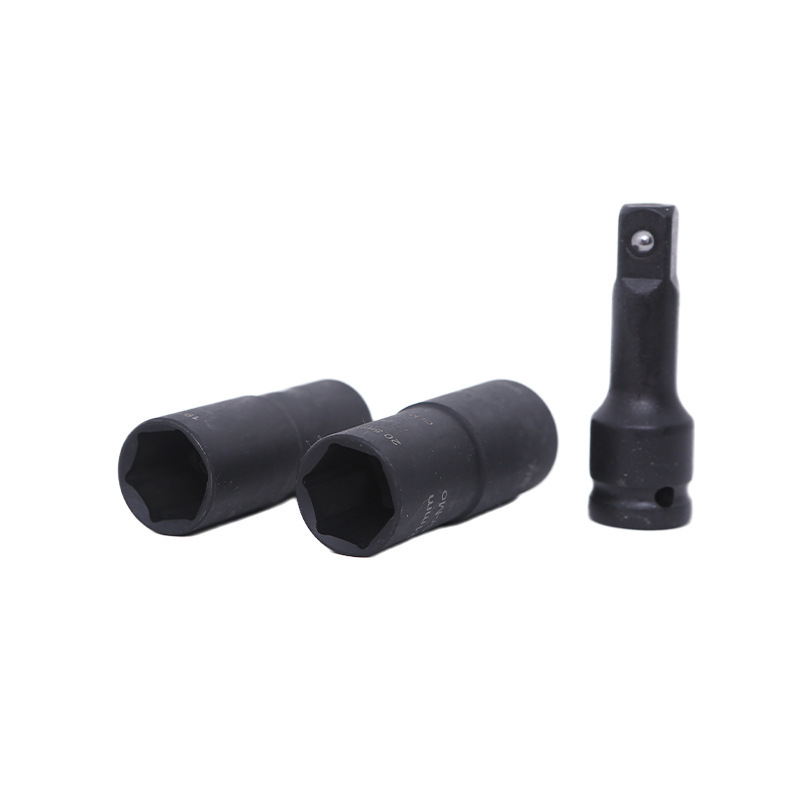 3pc Cr-Mo 1/2" Dr. Dual-End Impact Wheel Nut Socket Set 18.5/19.5/20.5/21.5 mm & 3" Extension Bar