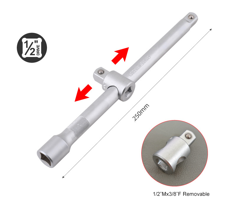 Sliding T-Handle Breaker Bar Wrench – Multi-Function Slide Bar Socket Tool