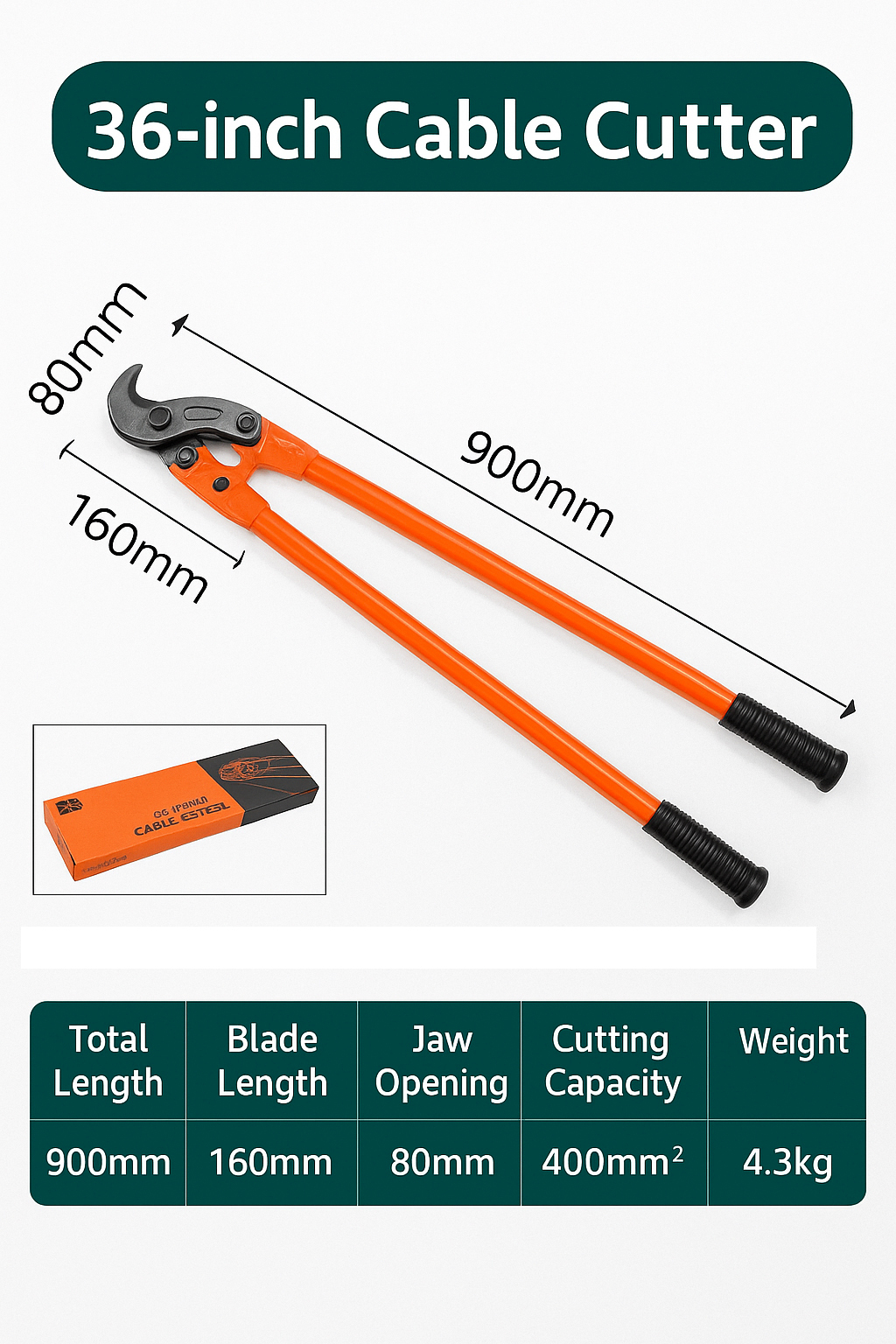 24"/36" Heavy Duty Cable Cutter Copper Aluminium Cut Tubular Handle