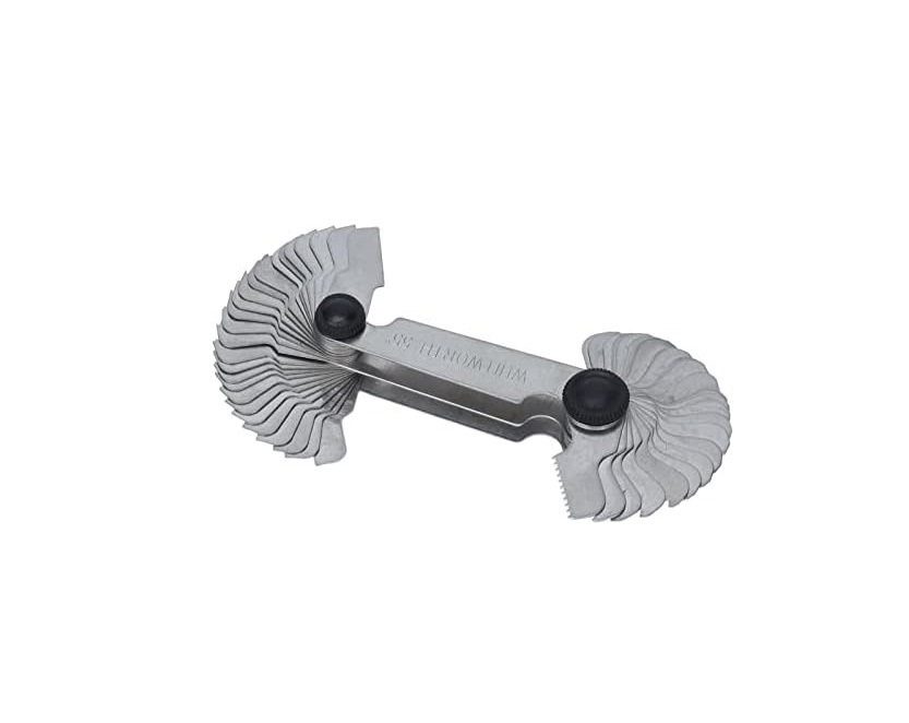 52pc Metric Imperial Thread Pitch Gauge 60° Metric 55° WhitWorth Lock Up Device