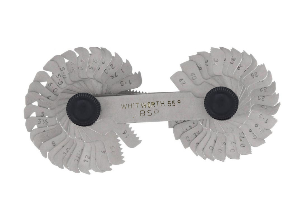 52pc Metric Imperial Thread Pitch Gauge 60° Metric 55° WhitWorth Lock Up Device