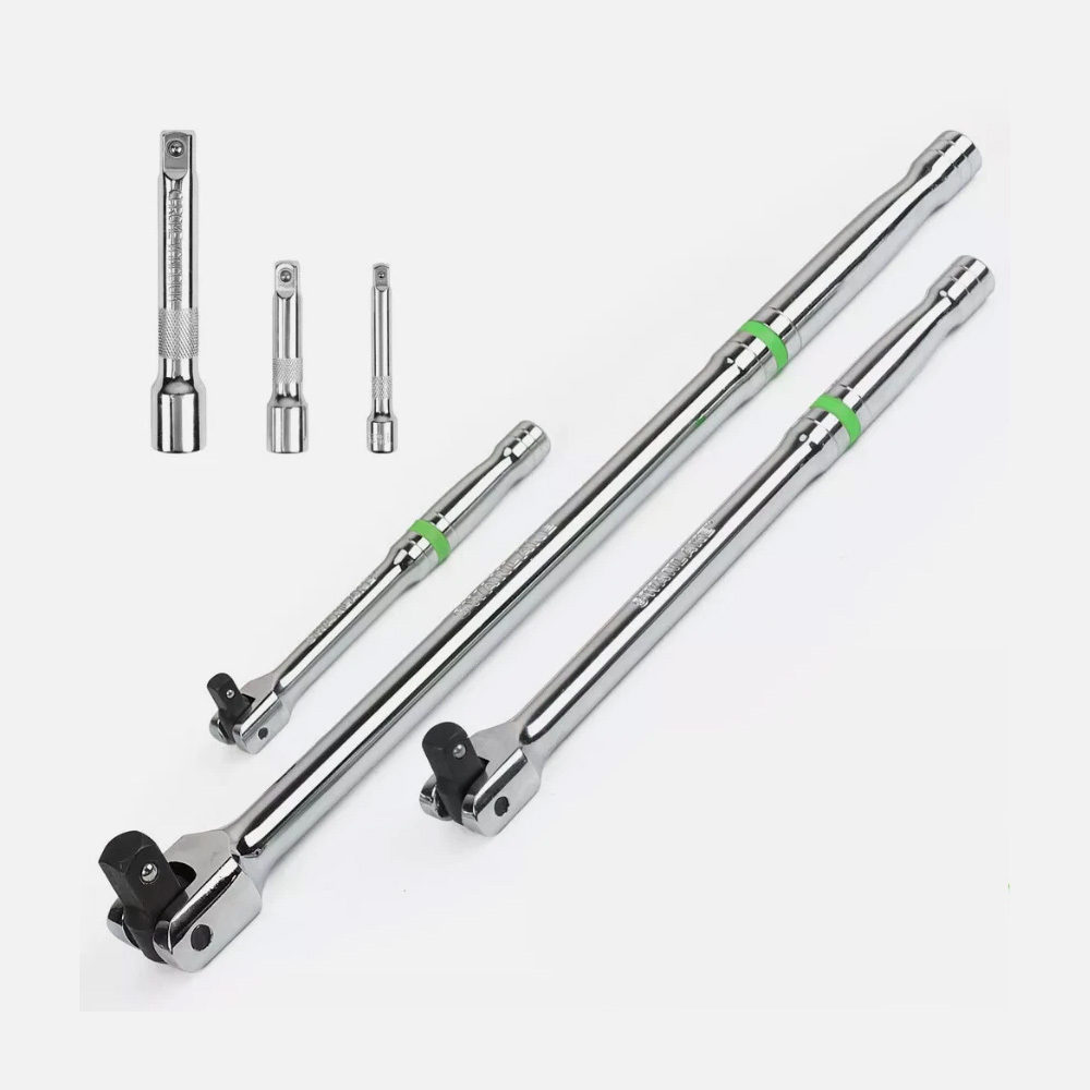 6pc Socket Breaking & Extension Bar Set – 1/4", 3/8", 1/2" Dr