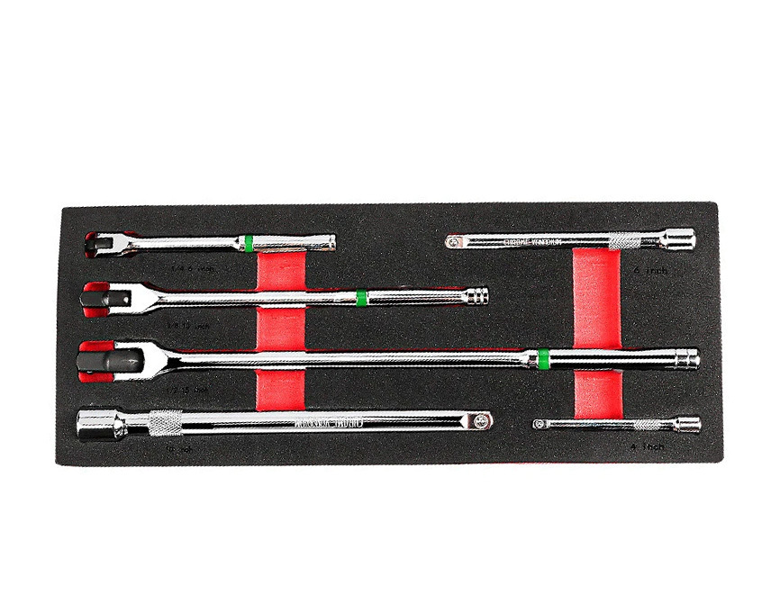 6pc Socket Breaking & Extension Bar Set – 1/4", 3/8", 1/2" Dr