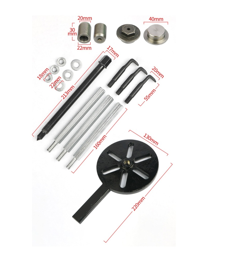 34pc Bearing Separator Puller Set 3 Jaw Internal Bearing Gear Puller Removal Tool Kit