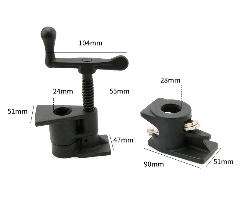 2-Pack Standing Pipe Clamps Gluing & Stabilizing Woodworking