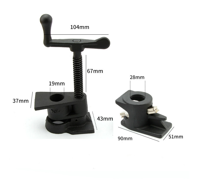 2-Pack Standing Pipe Clamps Gluing & Stabilizing Woodworking