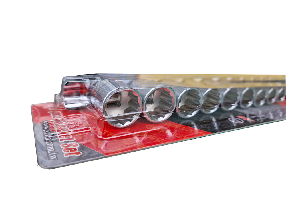 Selta Taiwan Cr-V 11pc 3/8" Dr. 6pt/12pt Socket Set: 8-10-11-12-13-14-15-16-17-18-19mm