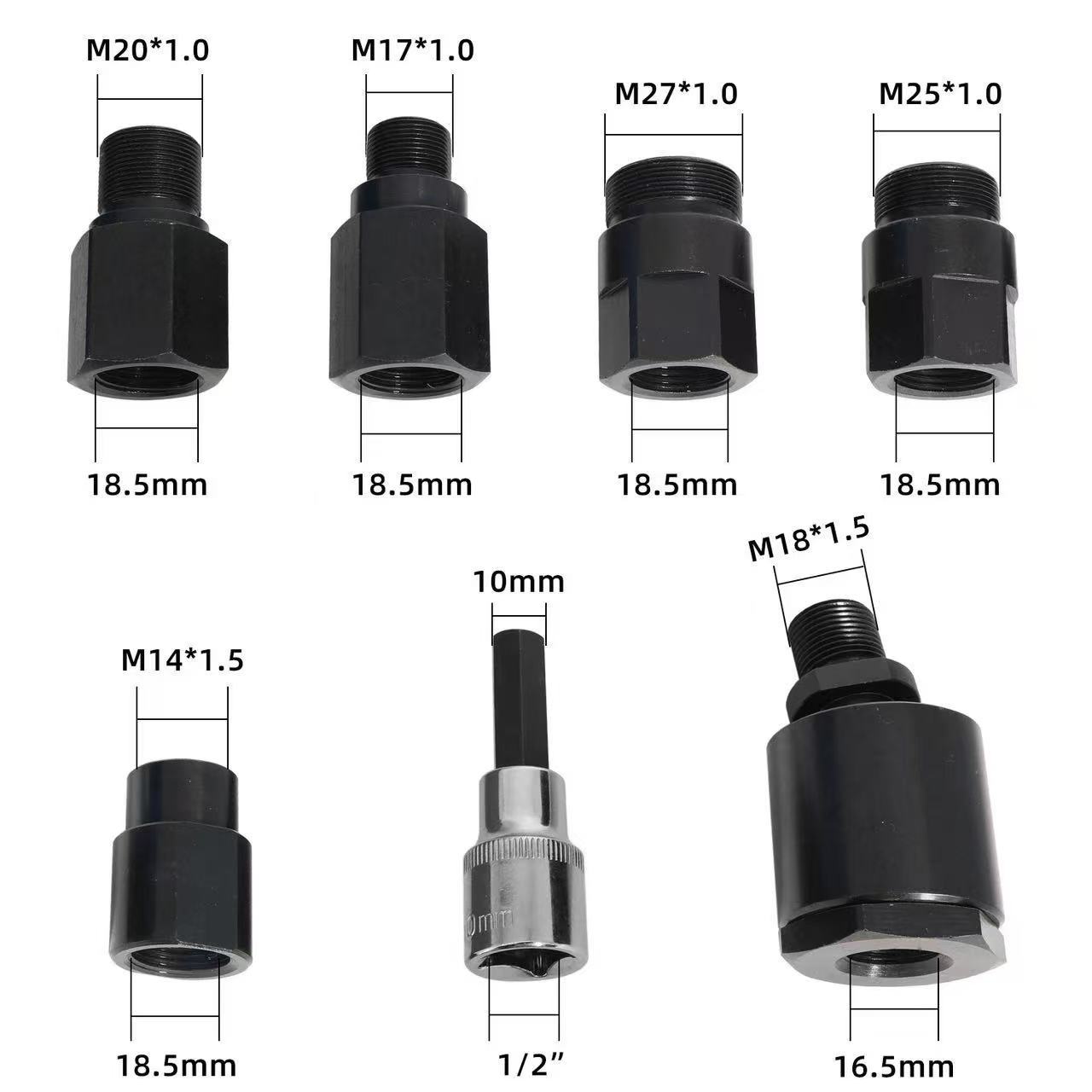 10pc Diesel Injector Extractor Puller Removal Adapter Set