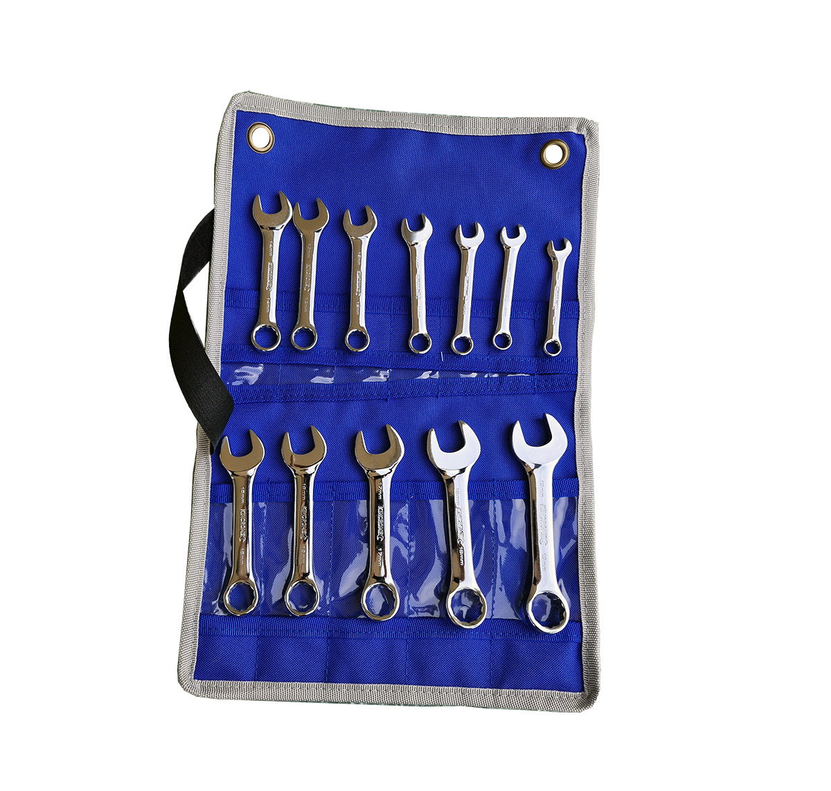 Kincrome 12pc Stubby Combination Ring Open Spanner Wrench Metric 8-16,17,18,19mm