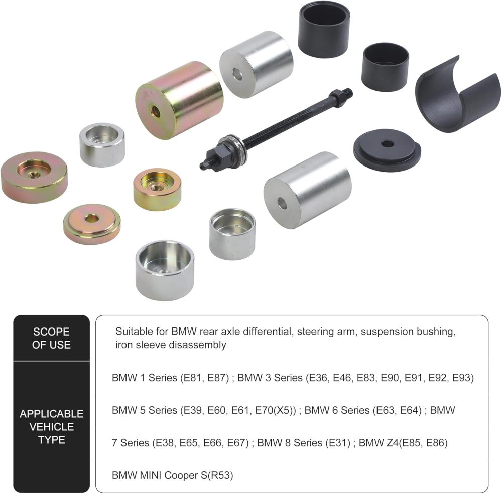 14pc Bush Install Tool Compatible with BMW Series 1,3,5,6,7,8,Z4 Differential Axle