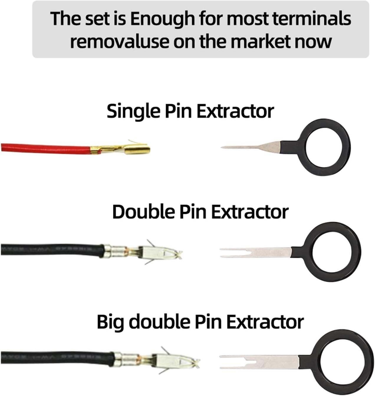 Terminal Removal Tool Ejector Kit Pin Crochet Extractors Wiring Crimp Connector