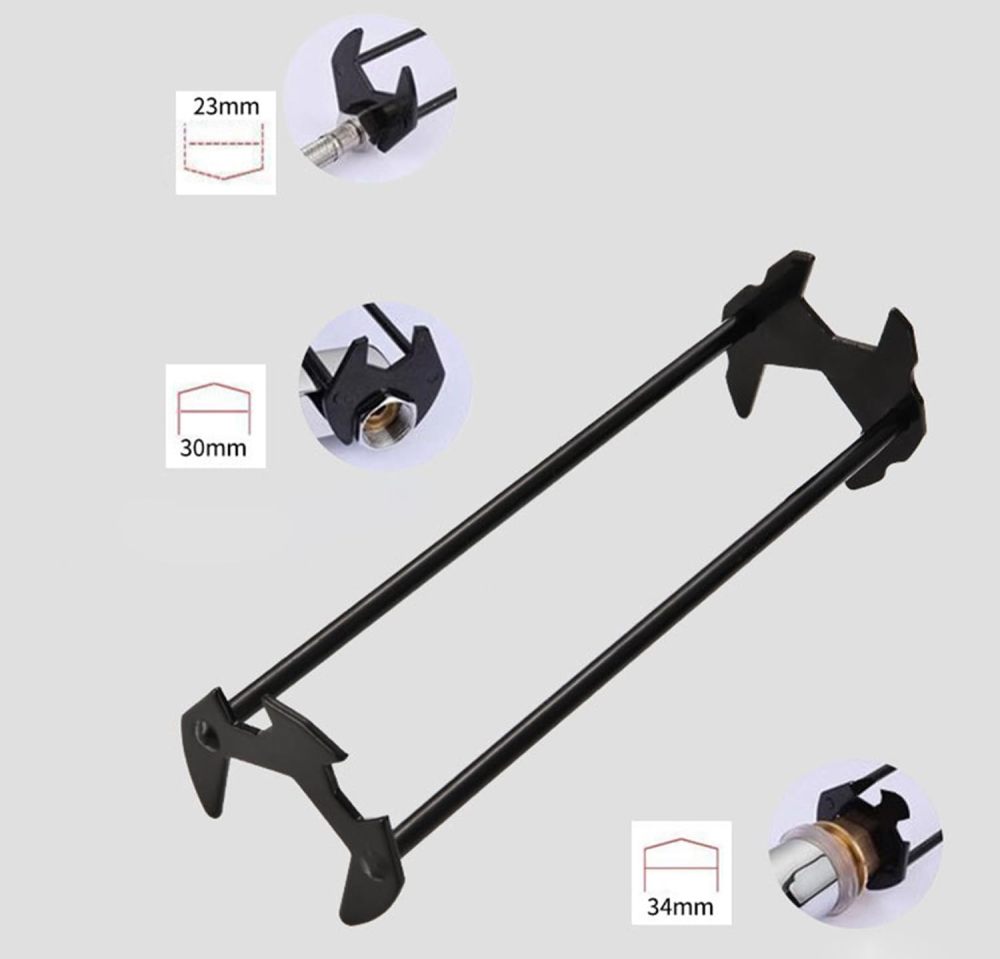 Multifunction Sink and Faucet Wrench – Plumbing Installation Tool for Basin Tap Toilet Nut Removal