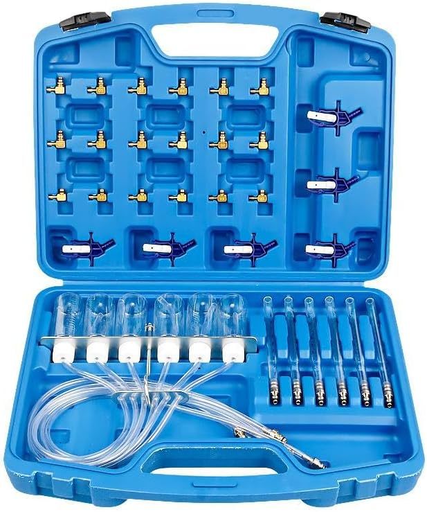 Diesel Injector Flow Test Meter Adaptor Set for Common Rail 24 Adapter
