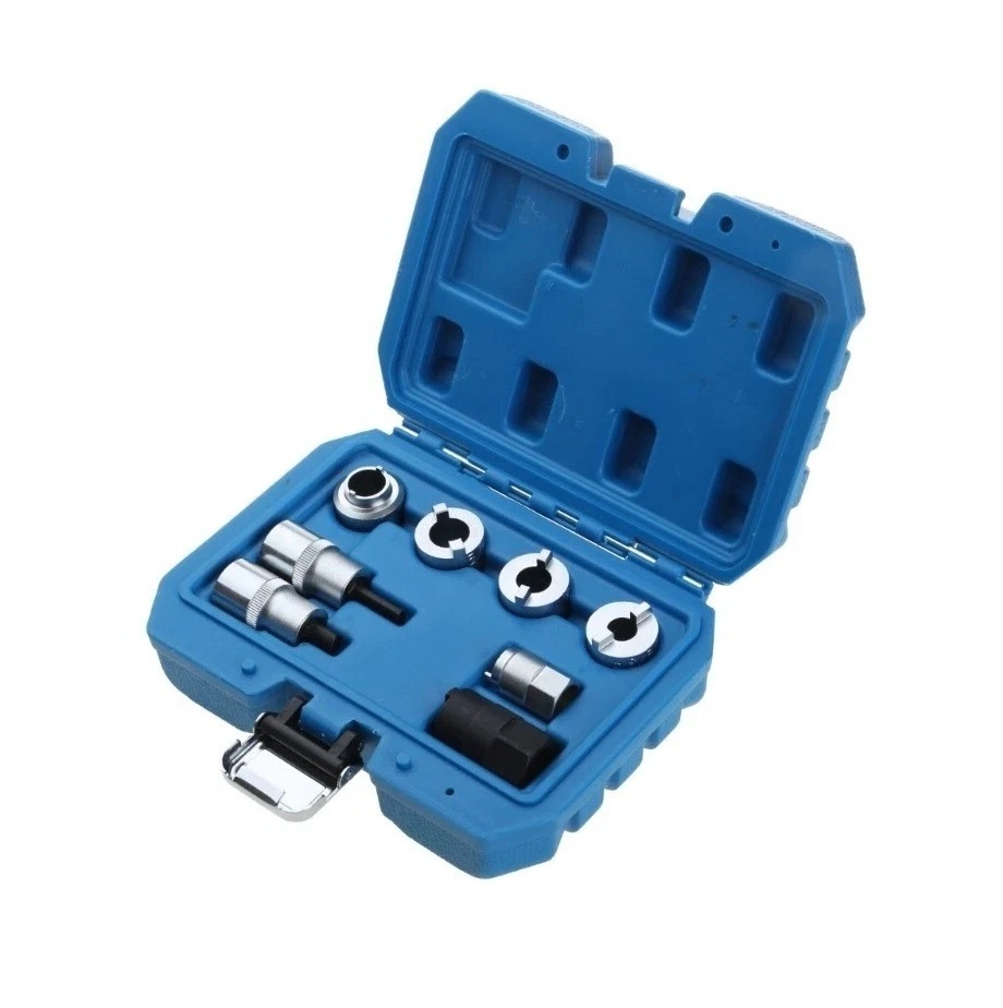 8pc Strut Nut Tool Set 10.5, 12.5, 14.5mm Damper Shaft Holding Audi VW Mercedes