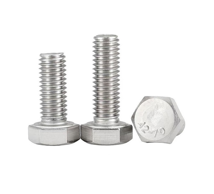 5pc A2-70 Stainless Steel Hex Head Fully Threaded Bolts M5–M16 | 12–130mm Length
