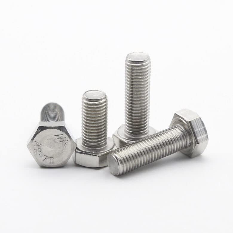 5pc A2-70 Stainless Steel Hex Head Fully Threaded Bolts M5–M16 | 12–130mm Length