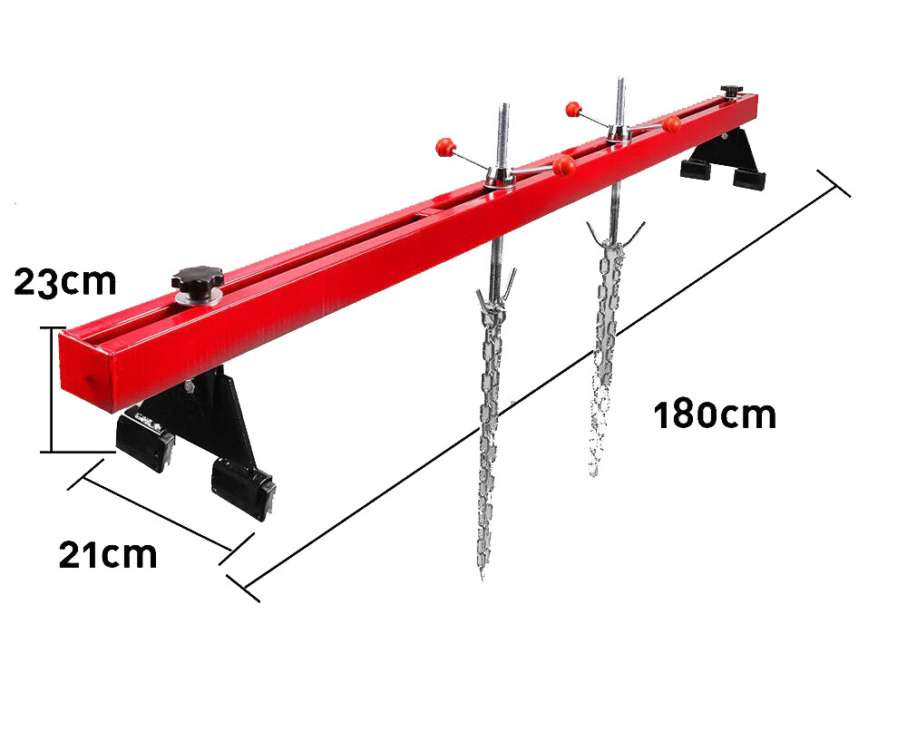 1.5m Auto Car Engine Support Bar Heavy Duty 2 Chains Dual Hooks