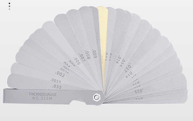 32pc Feeler Gauge Set Gap Filler Thickness Measure Metric Imperial (0.04-0.88mm）