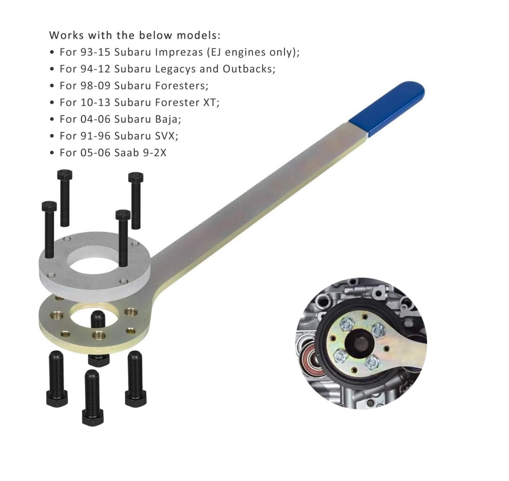 Crank Pulley Holding Tool Kit Screw Wrench Holder For Subaru Impreza Forester XT Legac Outback