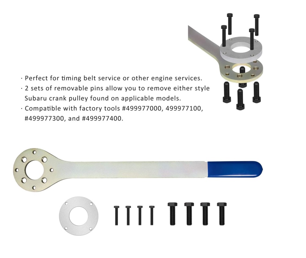 Crank Pulley Holding Tool Kit Screw Wrench Holder For Subaru Impreza Forester XT Legac Outback
