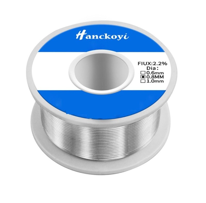 0.8mm Tin-Lead Soldering Solder Wire Rosin Core Flux 2.2% 50g Roll for Electronics Repair