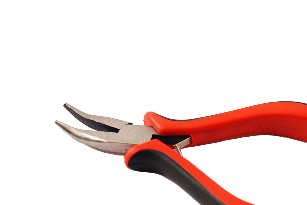 Precision Mini Bent Long Nose Pliers for Confined Hard Reach Place Jewelry Tool