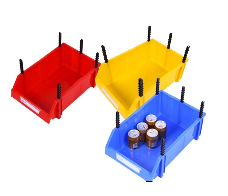 5pcs Plastic Parts Storage Bin 250x160x115mm Commercial Grade Stackable Garage Workshop