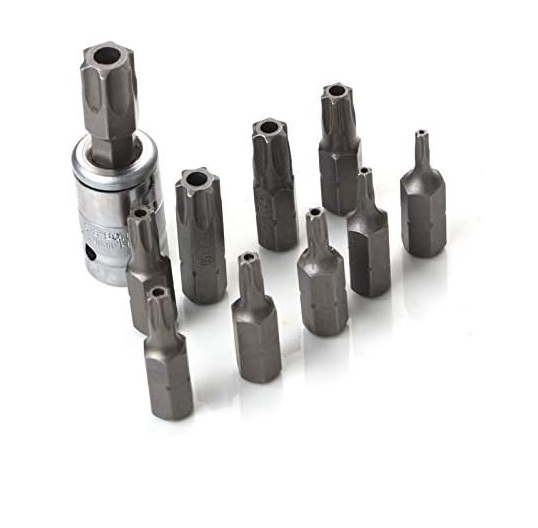 34pc Torx & E-Torx 3/8" Dr. Socket Bit-Star Bit & External Torx Socket Set