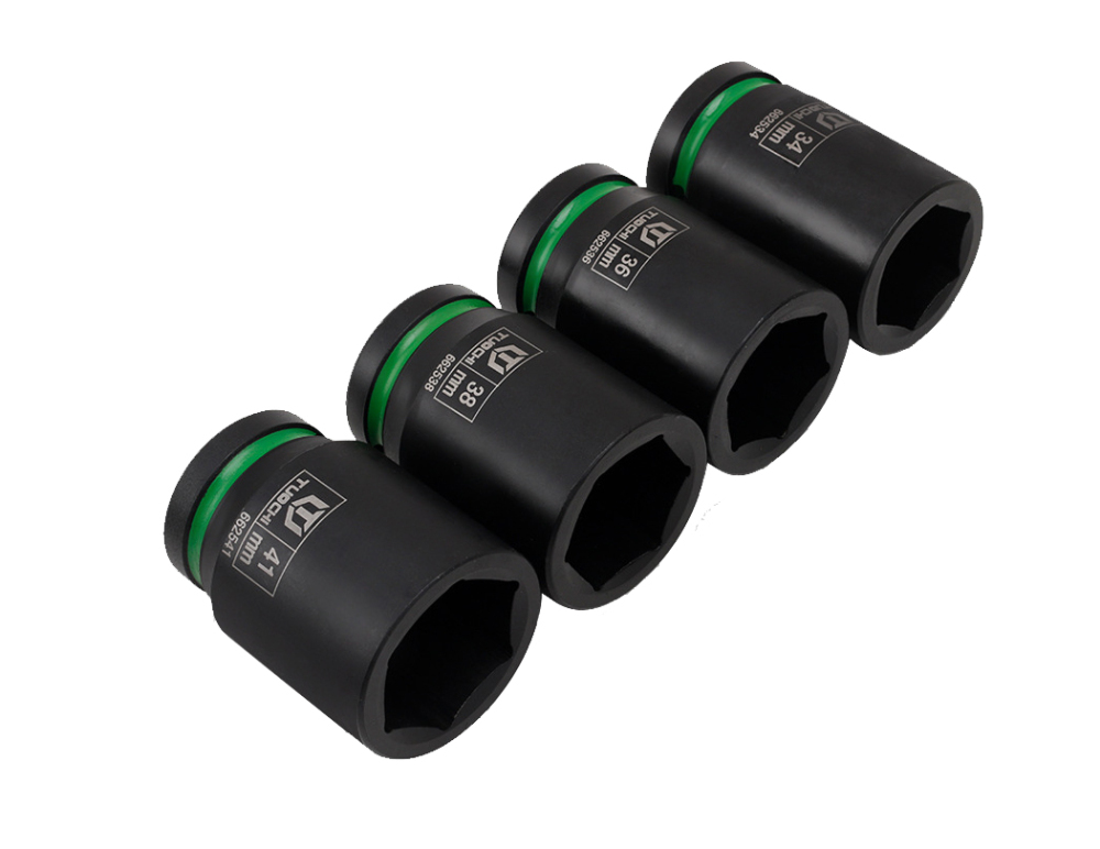 8pc 3/4" Dr. Cr-Mo 6PT 80mmL Deep Impact Socket Set: 22-41mm