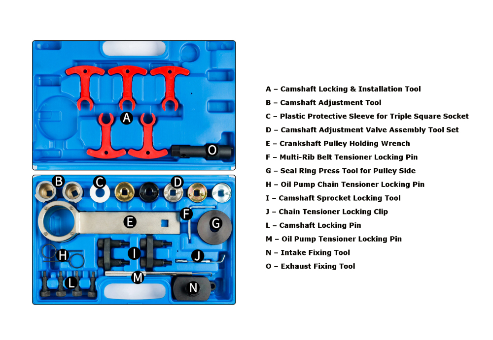 29pc EA888 Engine Timing Tool Kit Camshaft Crankshaft Locking Tool Set For VW Audi Skoda