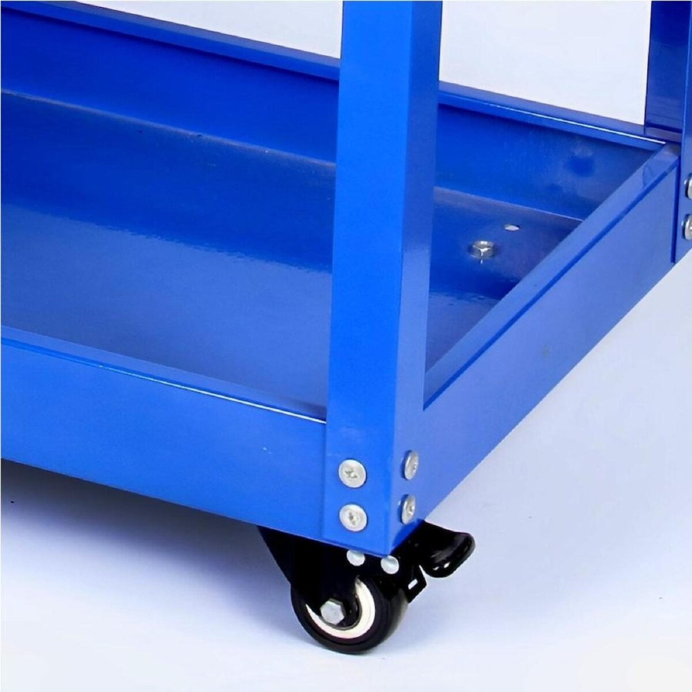 66*36*74cm 3-Shelf Tier Utility Cart Tool Trolley Garage Tool Storage
