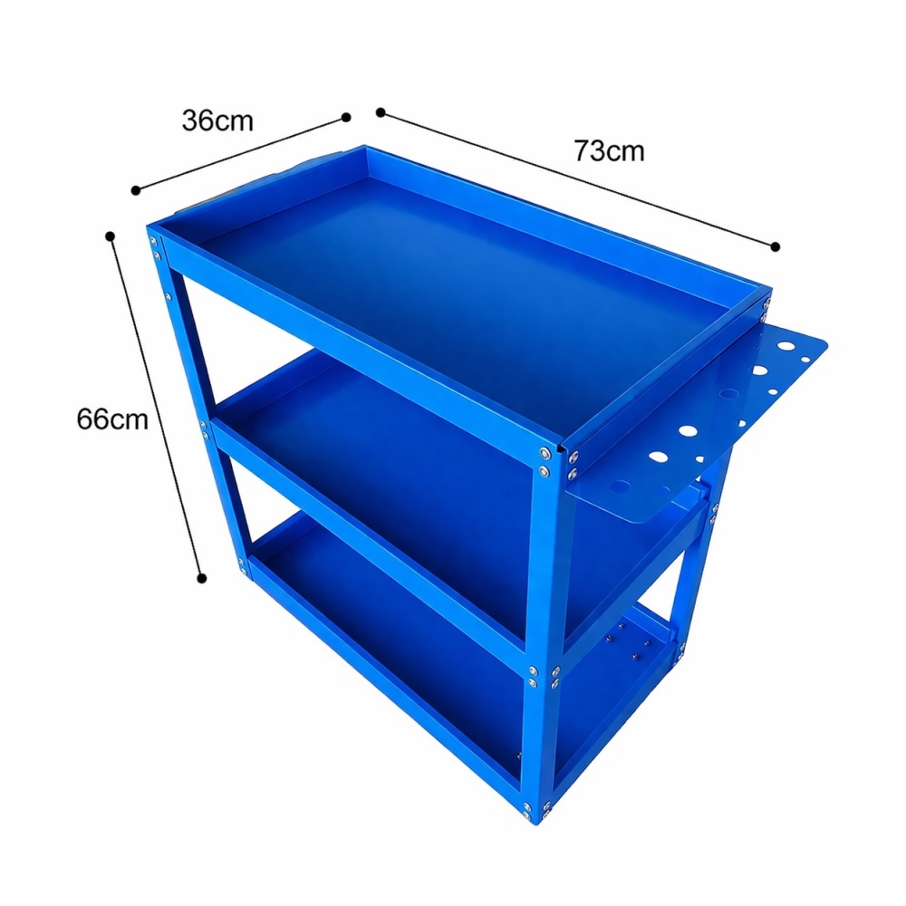 3 Tier Tool Storage Cart – Heavy Duty Mobile Workshop Trolley