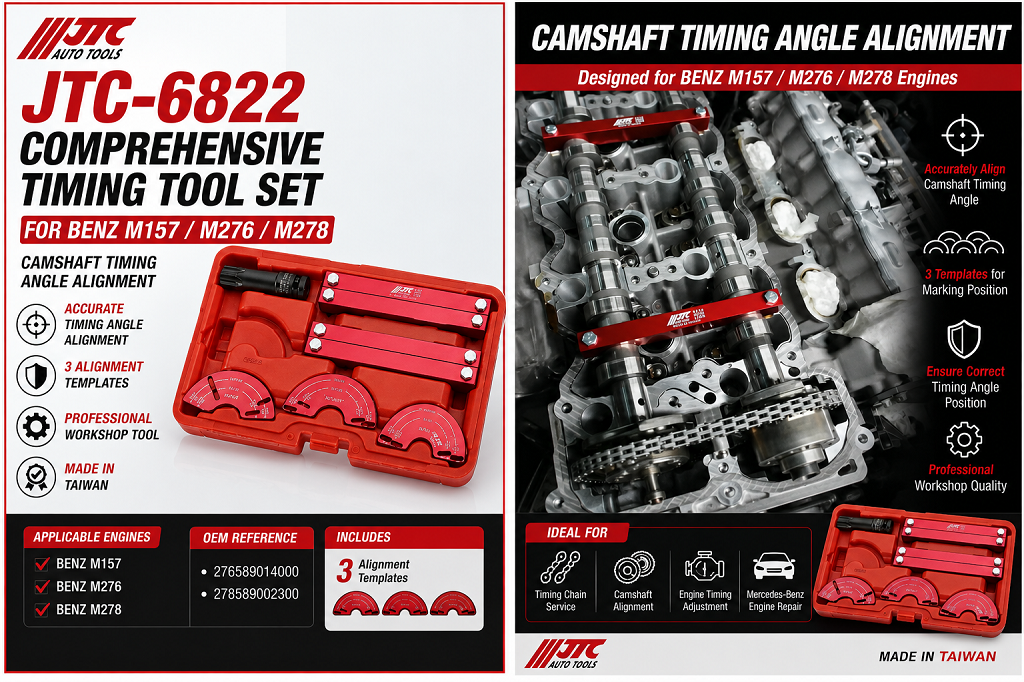 JTC-6822 BENZ M157 M276 M278 Camshaft Timing Angle Alignment Tool Set