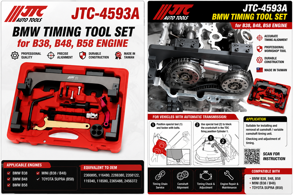 JTC-4593A BMW B38 B48 B58 Engine Timing Tool Set Camshaft Alignment Timing Kit