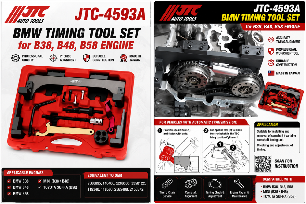 JTC-4593A BMW B38 B48 B58 Engine Timing Tool Set Camshaft Alignment Timing Kit