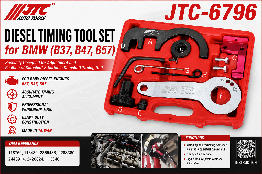 JTC-6796 Diesel Timing Tool Set for BMW B37 / B47 / B57