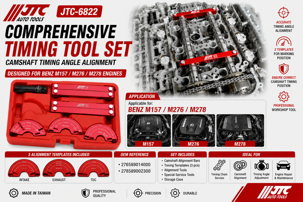 JTC-6822 BENZ M157 M276 M278 Camshaft Timing Angle Alignment Tool Set