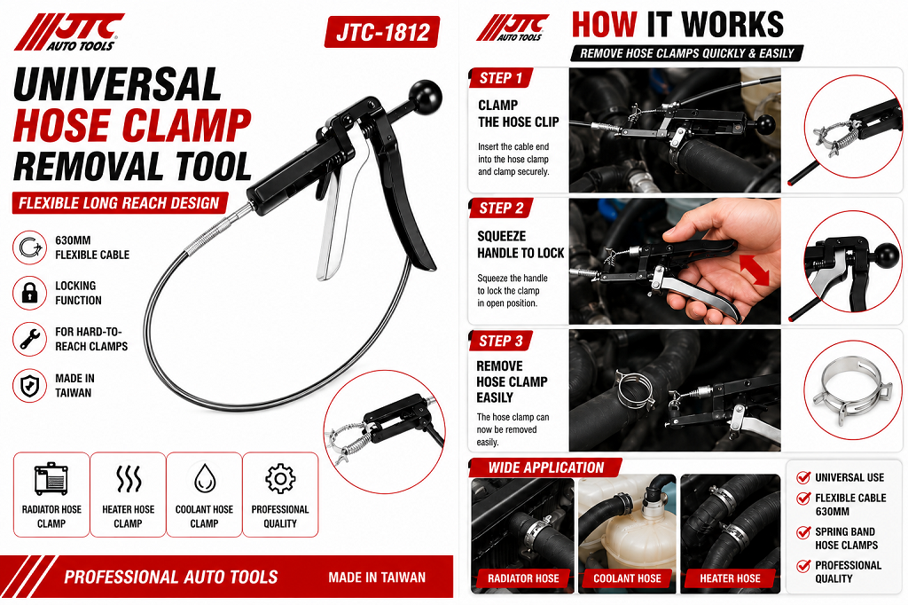 JTC-1812 Universal Hose Clamp Removal Tool
